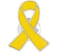 Yellow Bring Them Home Pin, Metal Ribbon Pin Hostage Support Campaign Mental Health Awareness Charity Event Gift, Prevention and Awareness Ribbon and Tacks Tape, Adhesives and Fasteners