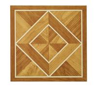 (Yellow Brown, 10pcs) 12in Wood Grain Diamond Self Adhesive Flooring Tiles