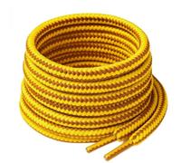 Yellow & Brown Strong Heavy Duty Bootlaces Hard Wearing Durable 120cm/47" bootlaces for work boots, Steel Toe Cap Boots, Walking Boots, Hiking Boots