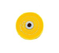 Yellow Buffing Wheels 3" 75mm Large Hole 16mm Spiral Double-Stitched Polished Wheel Pad Polishing Grinding Machine Buffing Pads for Metal Aluminum,Stainless Steel,Jewelry,Wood,Plastic,Glass