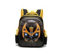 (Yellow) Bumblebee Children Transformers Cartoon Schoolbag Yellow Blue Capacity Bag Large