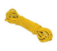 Yellow Bungee Cord - 20 m / 65 ft of 4 mm Bungee Rope, Shock Cord, Bungee Strap, Elastic Rope, Tie Down - UV Resistant, Stretch at least 100%, Universal Use, Parallel Rubber Cores