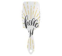 Yellow Burst Hello Sunshine Paddle Brush Hair Brush, Plastic Soft Nylon Pins Air cushion comb, Detangle Anti-Static Dry Wet Hair Hairbrush for Smoothing Women Men Hair