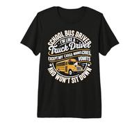 Yellow Bus Driver Navigating Chaos On Wheels Daily Premium T-Shirt