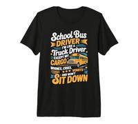 Yellow Bus Driver Transporting Future Leaders Daily Premium T-Shirt