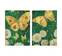 Yellow Butterfly Pattern Passport Holder, ID Card Protector Case Passport Holder with Slot Passports Travel Wallet Document Cover for Women And Men