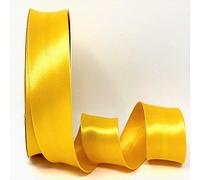 Yellow Byetsa Satin Fold 30mm Bias Binding on a 25m Roll