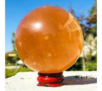 Yellow Calcite Quartz Sphere Crystal Ball Ornaments (Size : 40-50mm)