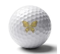 Yellow Can-cer Ribbon Butterfly Novelty Golf Ball Personalised Printed Practice Balls Gifts for Men Women Golfers Father's Day