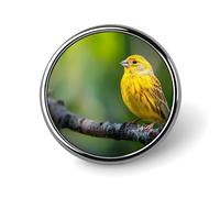 Yellow Canary Round Metal Badge Pin Memorial Brooch Button Lapel Pins Kit for Men Women