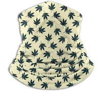 Yellow Cannabis Leaves Pattern Neck Gaiter Soft Face Cover Neck Warmer Tube Half Face Mask Scarf Balaclava For Outdoor Sports
