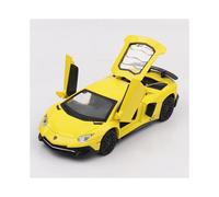 (Yellow) Car 132 Model Lp740 Diecast Lamborghini Aventador Racing Soundlight Red With