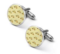 Yellow Car Pattern Men's Novelty Cufflinks Alloy Tuxedo Shirt Studs Cuff Links Lightweight Jewelry Gift