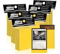 Yellow Card Sleeves Fit for MTG, 300ct Perfect Fit Standard Matte Card Sleeves for Trading Card Sports Card Baseball Card TCG Magic Commander, Sturdy and Nice Shuffling Textured Soft Sleeves