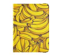Yellow Cartoon Bananas Leather Passport and Vaccine Card Wallet Combo Travel Passport Wallet With Vaccination Card Slot Passport Cover with RFID Blocking Ultra Slim, Yellow Cartoon Bananas, One Size