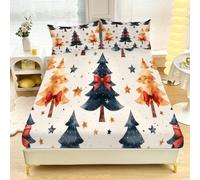 Yellow Cartoon Pattern3-Piece Bed Sheet Set - Hotel-Quality Microfiber Fitted Sheet, 30cm Deep Pocket, Anti-Pilling & Fade Resistant - Fits Super King Bed (260x220cm) q267