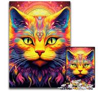Yellow Cat 1000 Piece Jigsaw Puzzle Difficult Puzzles for Adults for Teenagers, Family Game Night, Brain-Challenging Gift Idea 50x75CM/19.68x29.52inch