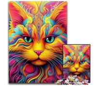 Yellow Cat 1000 Pieces Puzzle Gifts Impossible Jigsaw Puzzles for Adults Challenging Brain Teaser for Teenagers, Family Fun Interactive Game 26X38CM/10.23x14.96inch