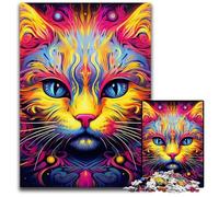 Yellow Cat 1000Pc Adults Jigsaw Puzzle cardboard Jigsaw Perfect Home Or Office Decor, Ideal 26X38CM/10.23x14.96inch