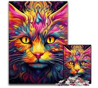 Yellow Cat Jigsaws 1000 Pieces for Adults cardboard Jigsaw Puzzles Ideal for Teenagers & Collectors, Travel Gift, Family Activity 26X38CM/10.23x14.96inch