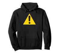 Yellow Caution Warning Exclamation Street Sign Triangle Pullover Hoodie