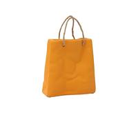 Yellow Ceramic Handbag Shaped Flower Vase - Modern Art Decorative Vase for Floral Arrangement Centerpiece Home Decor