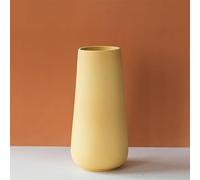 Yellow Ceramic Vase, 7.7" H, Minimalist Modern Home Decoration, Matte Design for Fireplace Bedroom Kitchen Living Room Centerpieces Office Desk, Fit for Holding Dried Flowers, Fresh Flowers