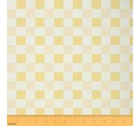 Yellow Checkered Fabric by The Yard,Geometric Grids Soft Flannel Polyester Fabric for Sewing Lover,Watercolor Grid No Stretch Fabric Crafting Supplies,Patchwork Plaid 2 Yard Bolt,72" L x 59" W