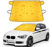 Yellow Cheese, Car Windshield Cover, Protective Windscreen Cover - Snow Ice Sun UV Dust Water Resistant - Fit for Most Cars