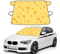 Yellow Cheese Pattern, Car Windshield Cover, Protective Windscreen Cover - Snow Ice Sun UV Dust Water Resistant - Fit for Most Cars
