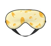 Yellow Cheese Pattern Eye Mask Sleep Mask Cover for Sleeping with Adjustable Strap Blackout Eye Blinder Pads for Travel