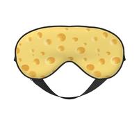 Yellow Cheese Pattern Eye Mask Sleep Mask Cover for Sleeping with Adjustable Strap Blackout Eye Blinder Pads for Travel
