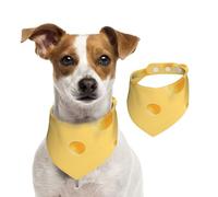 Yellow Cheese Pattern,Pet Bib Scarf Cats Dog Bandana Dogs Towel Bib Adjustable Pet Scarf,L