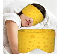 Yellow Cheese, Sleep Mask for Home Travel, Full Eye Covers Light Blocking Eye Mask Sleep Eye and Ear Muffs