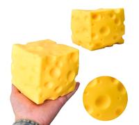 Yellow Cheese Squeeze Toy, Cheese Squeeze Stress Toy, Yellow Cheese Squishy Slow Rising, Soft Novelty Rebounding Fidget Toy for Adults - Help for Relax, Focus
