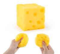 Yellow Cheese Squishy, 6cm Squeeze Cheese Stress Relief, Slow Rebound Fidget Toy, Cute Squeeze Toy for Home Office Desk Decor