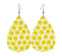 Yellow Chicken Holiday Earrings For Women, Festive Star Drop Earrings, Chic Dangle Jewelry For Celebrations
