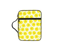 Yellow Chicken Print Bible Cover Case, Carrying Book Case with Durable Handle Bible Protective Church Bag for Men Women