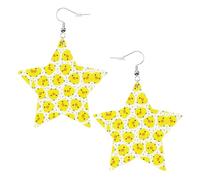 YELLOW chicken Statement Earrings for Women, Star Drop Earrings, Elegant Dangle Jewelry for Formal Gatherings