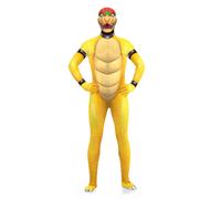 (Yellow, Child 2XL) Yoshi Bowser Mario Cosplay Costume Jumpsuit Stage Performance Halloween Party