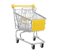 (Yellow) Childrens Mini Shopping Trolley Metal Kids