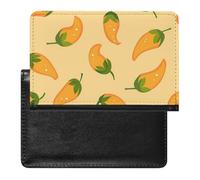 Yellow Chili Pepper Slim Passport Holder Credit Card Cover Travel Essentials Wallet