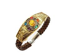 Yellow Chimes Avengers Thanos Power Infinity Stones Jewellery by Yellow Chimes Charm Bracelet for Men (Brown;Gold) (YCFJBR-SB2AVNG-GL)