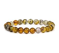 Yellow Citrines Crystal Beads BraceletNatural Quartzs Stone Malachite Agates Jewelry,4.Citrine,19cm Household (Color : 12.Imitation Amber, Size : 17cm)