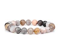 Yellow Citrines Crystal Beads BraceletNatural Quartzs Stone Malachite Agates Jewelry,4.Citrine,19cm Household (Color : 12.Imitation Amber, Size : 17cm)