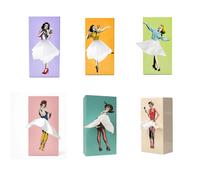(Yellow) Classy Girl Tissue Box Retro Tissue Flying Skirt Tissue Box,100% New