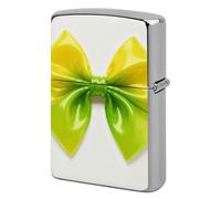 Yellow Colorful Bow Lighter Case Double-Sided Graffiti Metal Lighter Cover Lighters Protective Sleeve for Women Men Standard Lighters