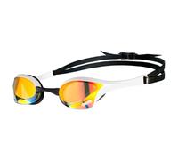 (Yellow / Copper / White) Arena Cobra Swipe Ultra Mirror Swimming Goggles Advanced Anti Fog Lense