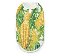Yellow Corn Cobs Dog And Cat Clothes Pet Summer Sleeveless T Shirt Basic Vest L