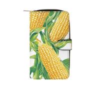 Yellow Corn Cobs Long Purses for Women Leather Card Holder Mens Wallet Coin Purse